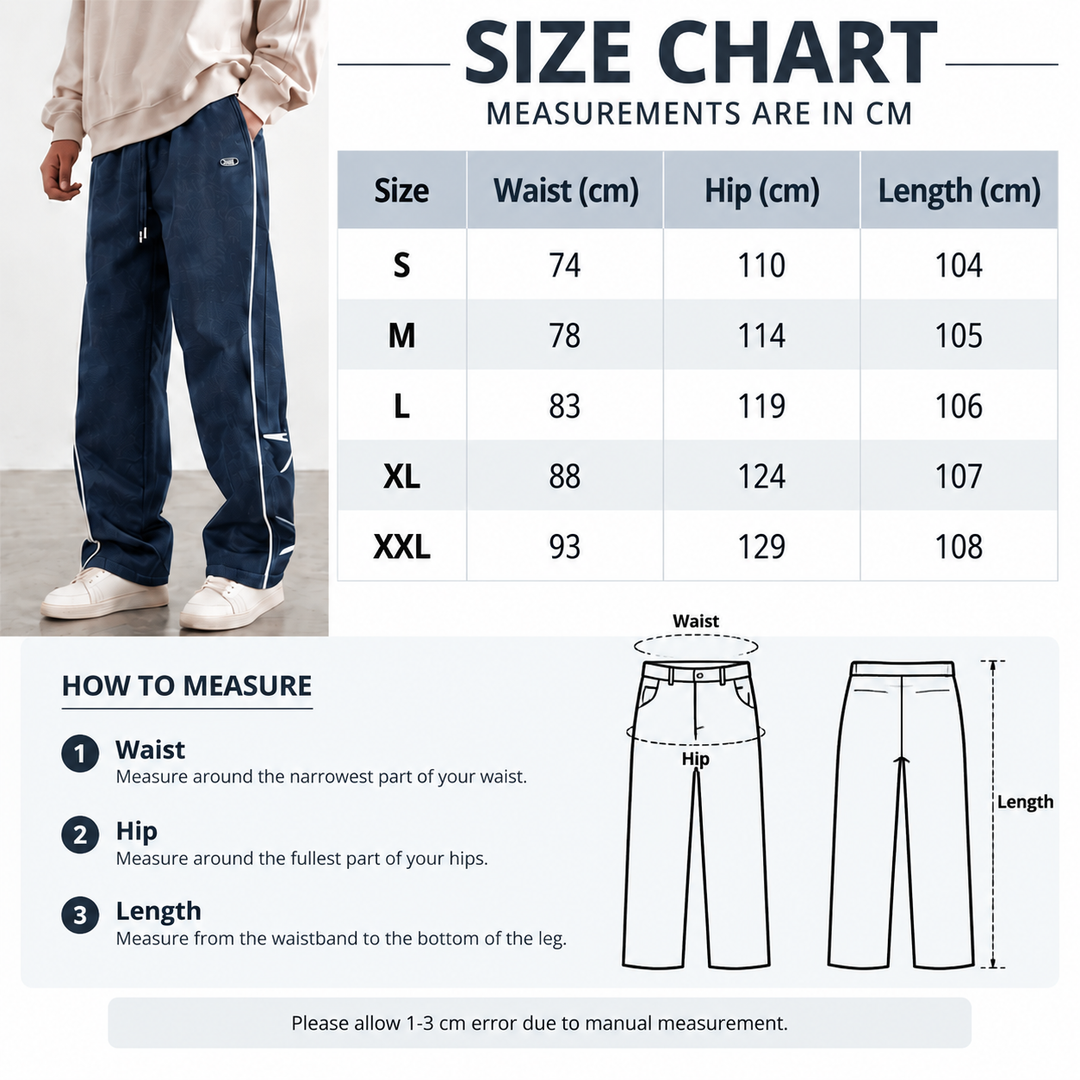 Outline Star Wide-Leg Track Pants
