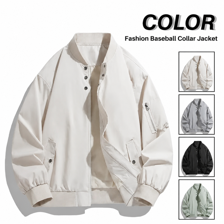 Utility Sleeve-Pocket Bomber Jacket