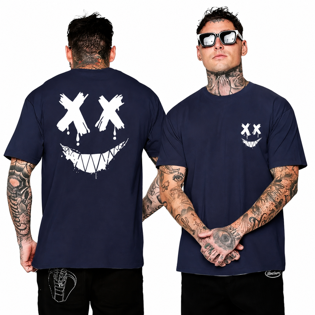 Skull Smile Graphic Streetwear T-Shirt