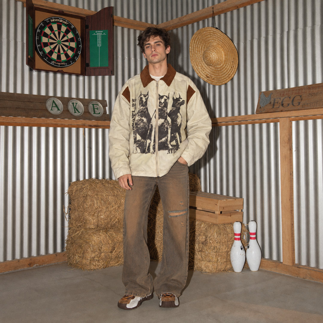 Vintage Doberman Graphic Jacket