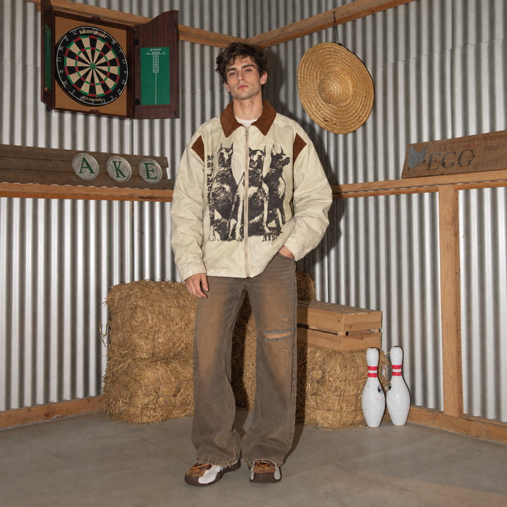 Vintage Doberman Graphic Jacket