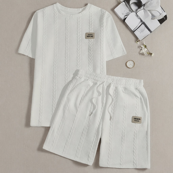 Premium Textured T-Shirt &amp; Shorts Set