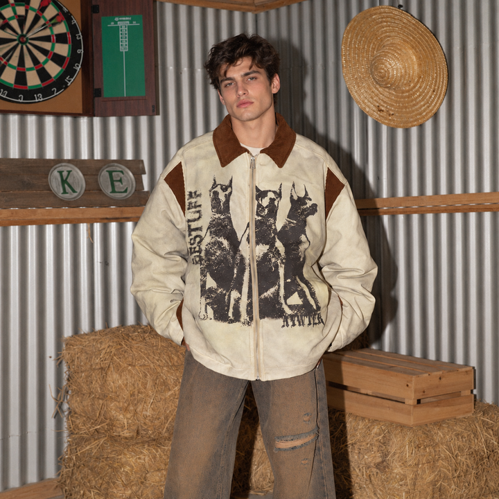 Vintage Doberman Graphic Jacket