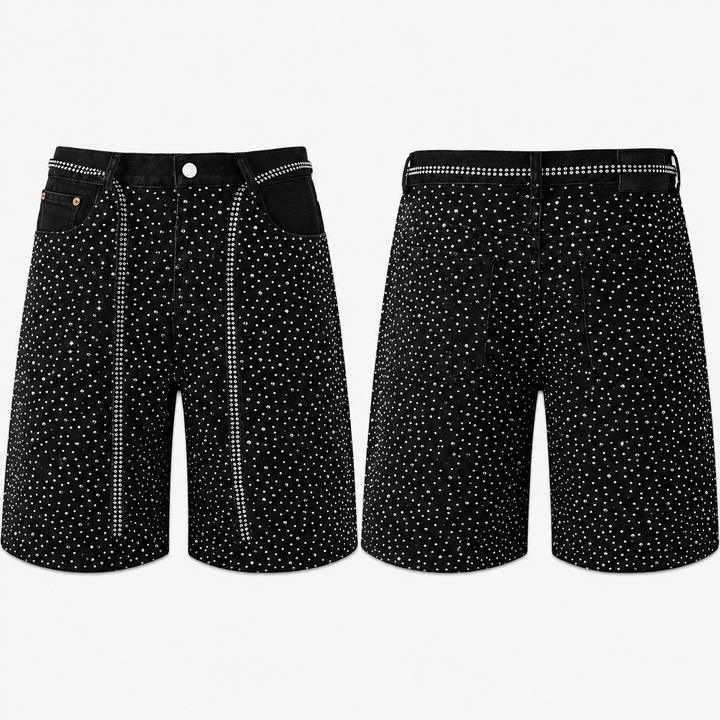 Full Rhinestone Heavyweight Denim Jeans