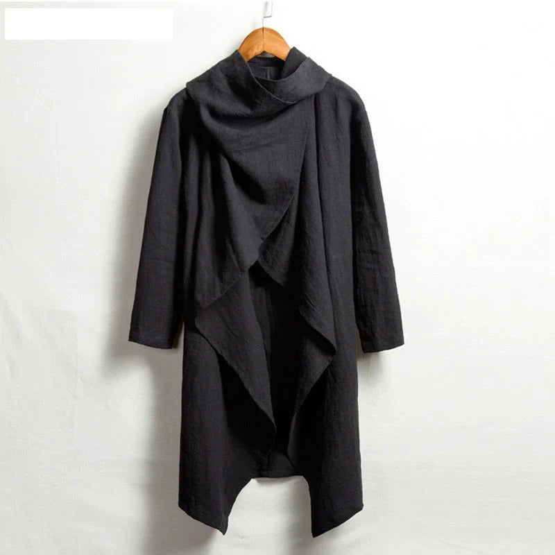 Men’s Linen Blend Cape Coat