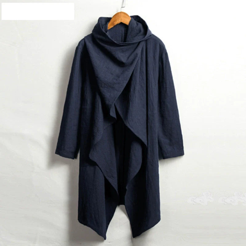 Men’s Linen Blend Cape Coat