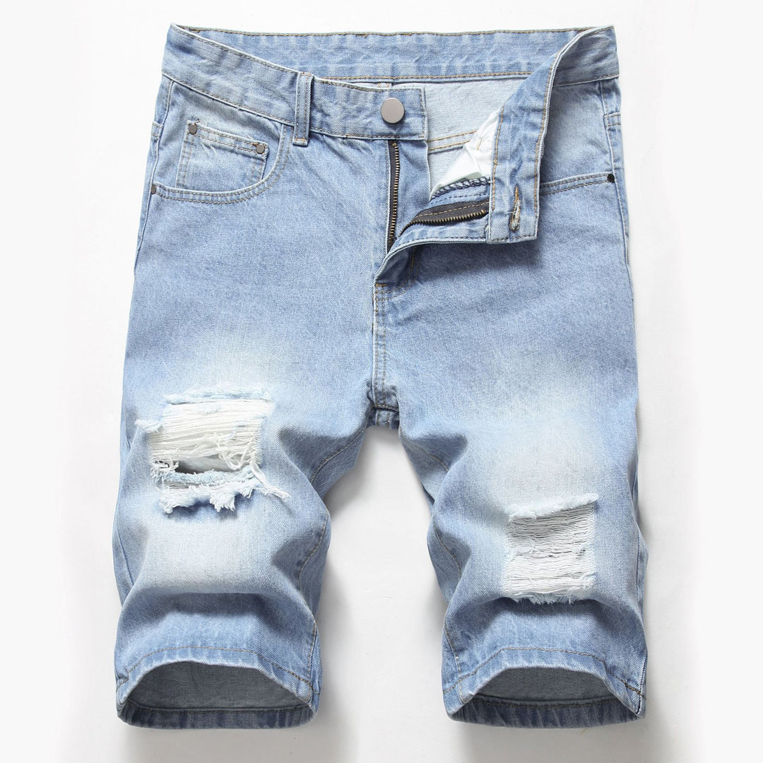 Distressed Denim Shorts