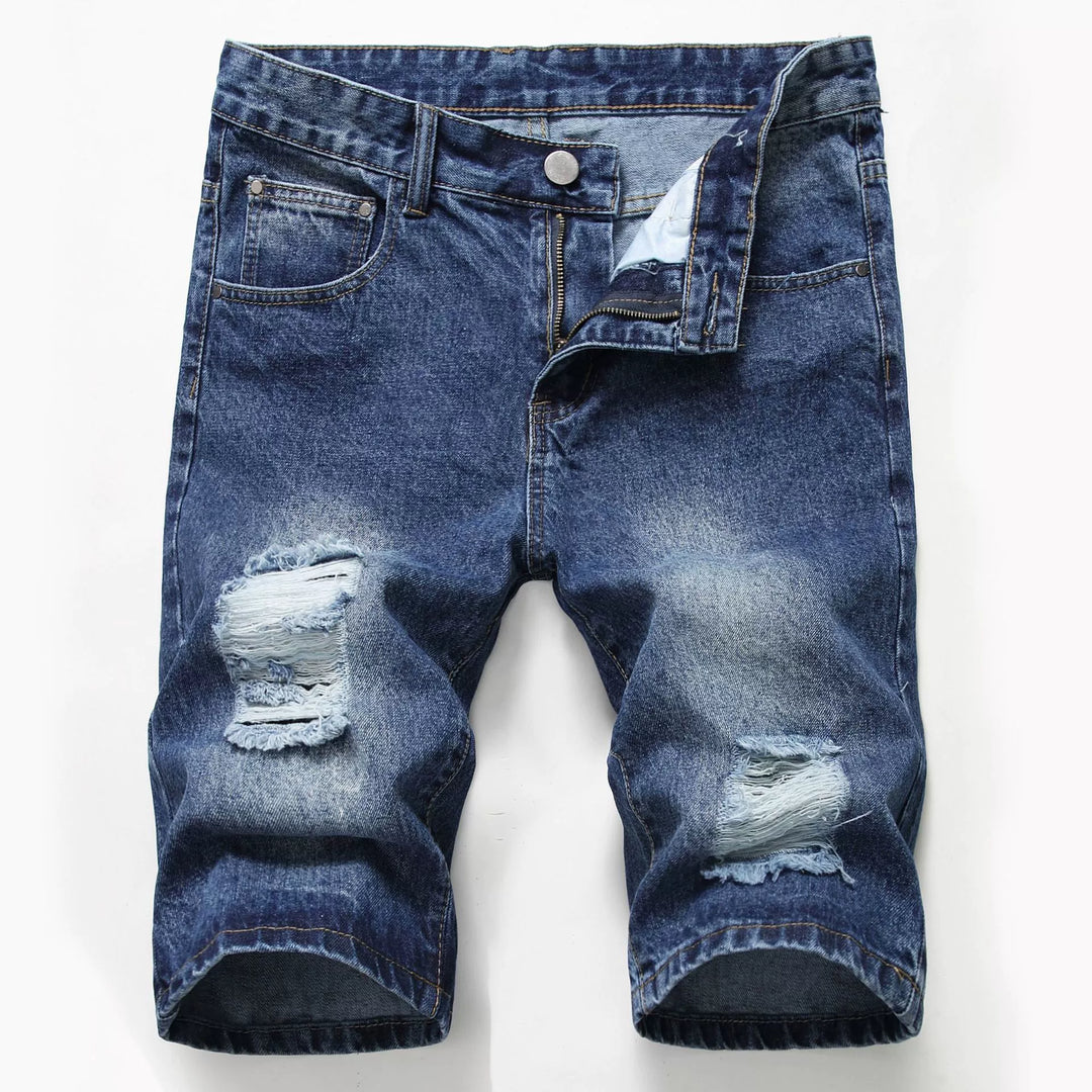 Distressed Denim Shorts