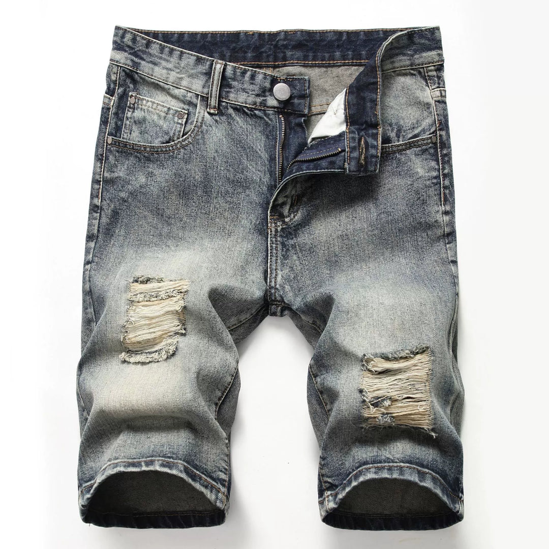 Distressed Denim Shorts