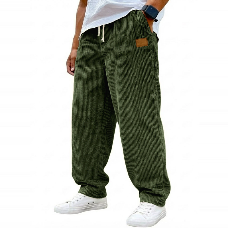 Textured Wide-Leg Drawstring Pants