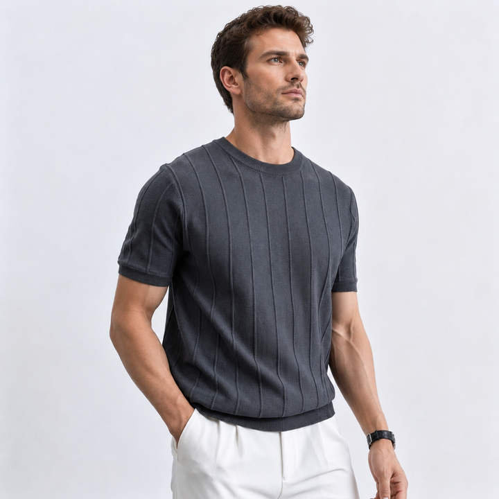 Striped Knit T-Shirt