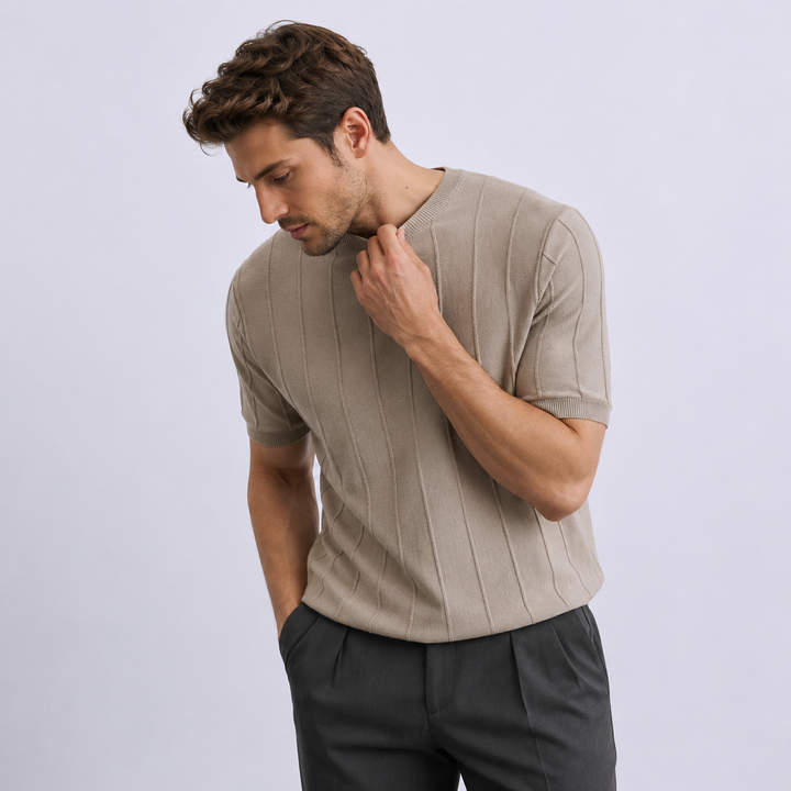 Striped Knit T-Shirt