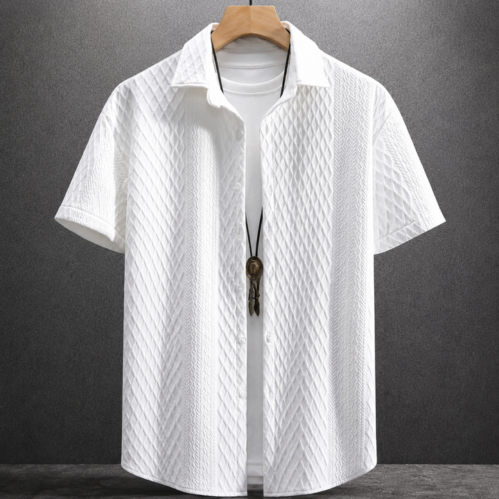 Textured Knit Polo Shirt