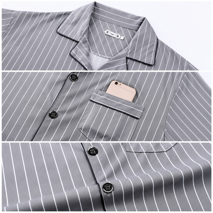 Windowpane Check Pajama Set