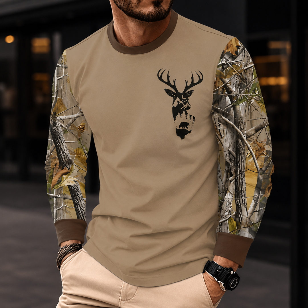 Deer Head Graphic T-Shirt