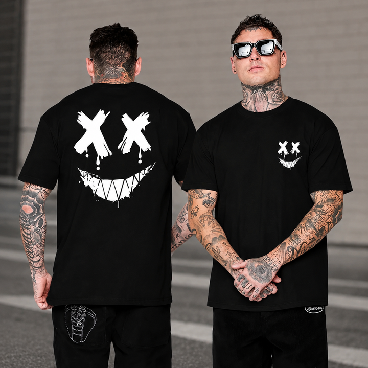Skull Smile Graphic Streetwear T-Shirt
