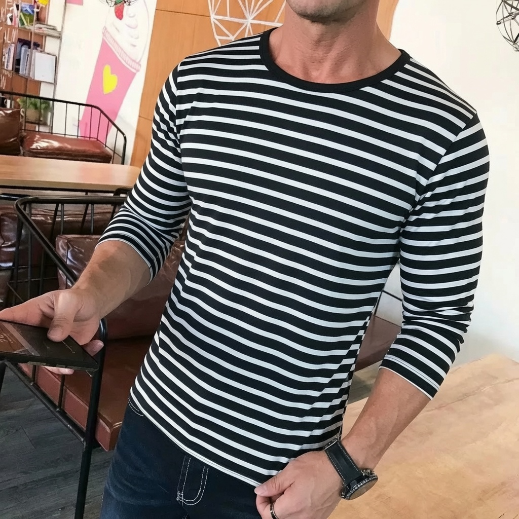 Striped Crew Neck T-Shirt