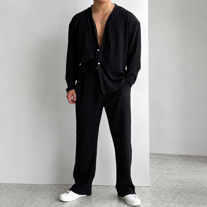 Pleated Two-Piece Set