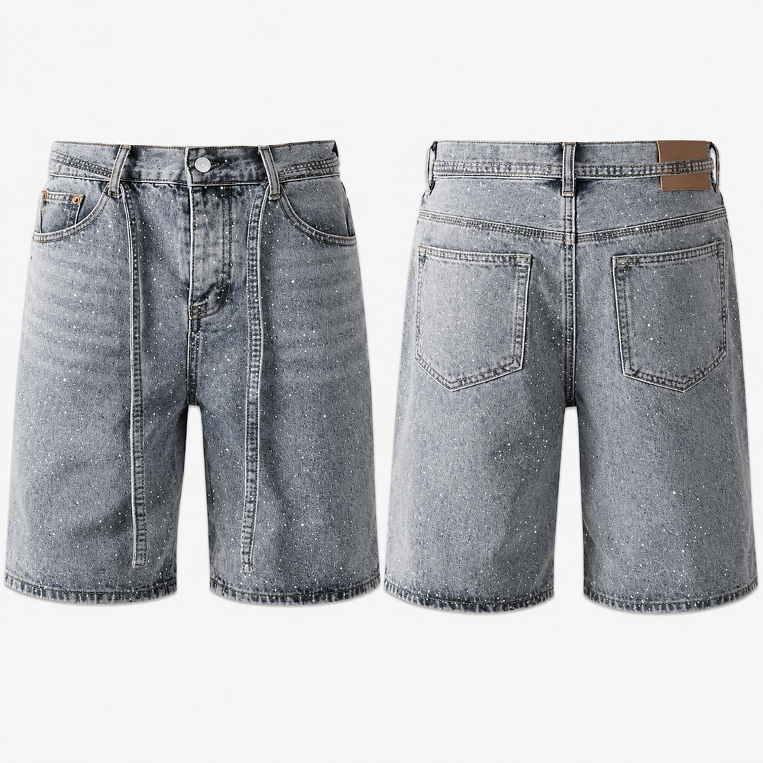 Full Rhinestone Heavyweight Denim Jeans