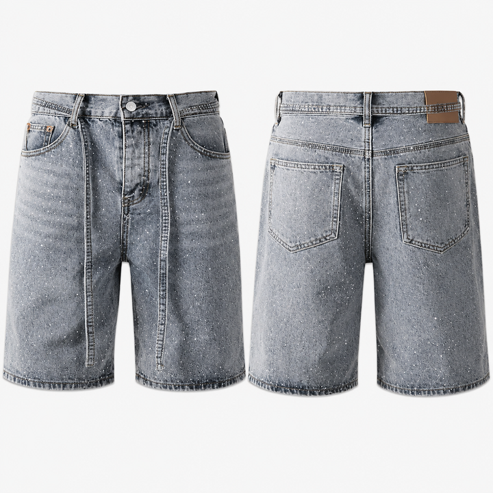Full Rhinestone Heavyweight Denim Jeans