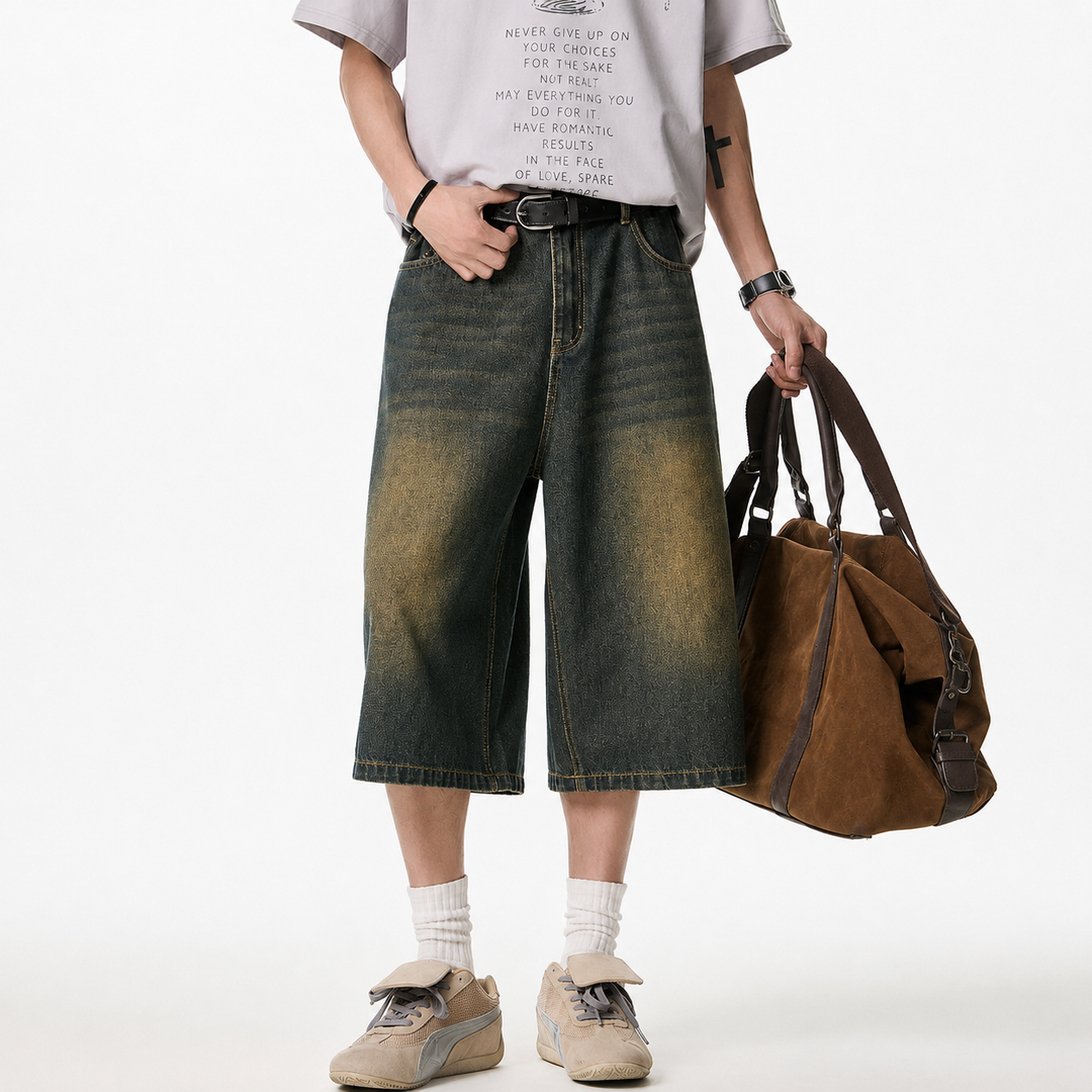 Wide-Leg Cropped Jeans