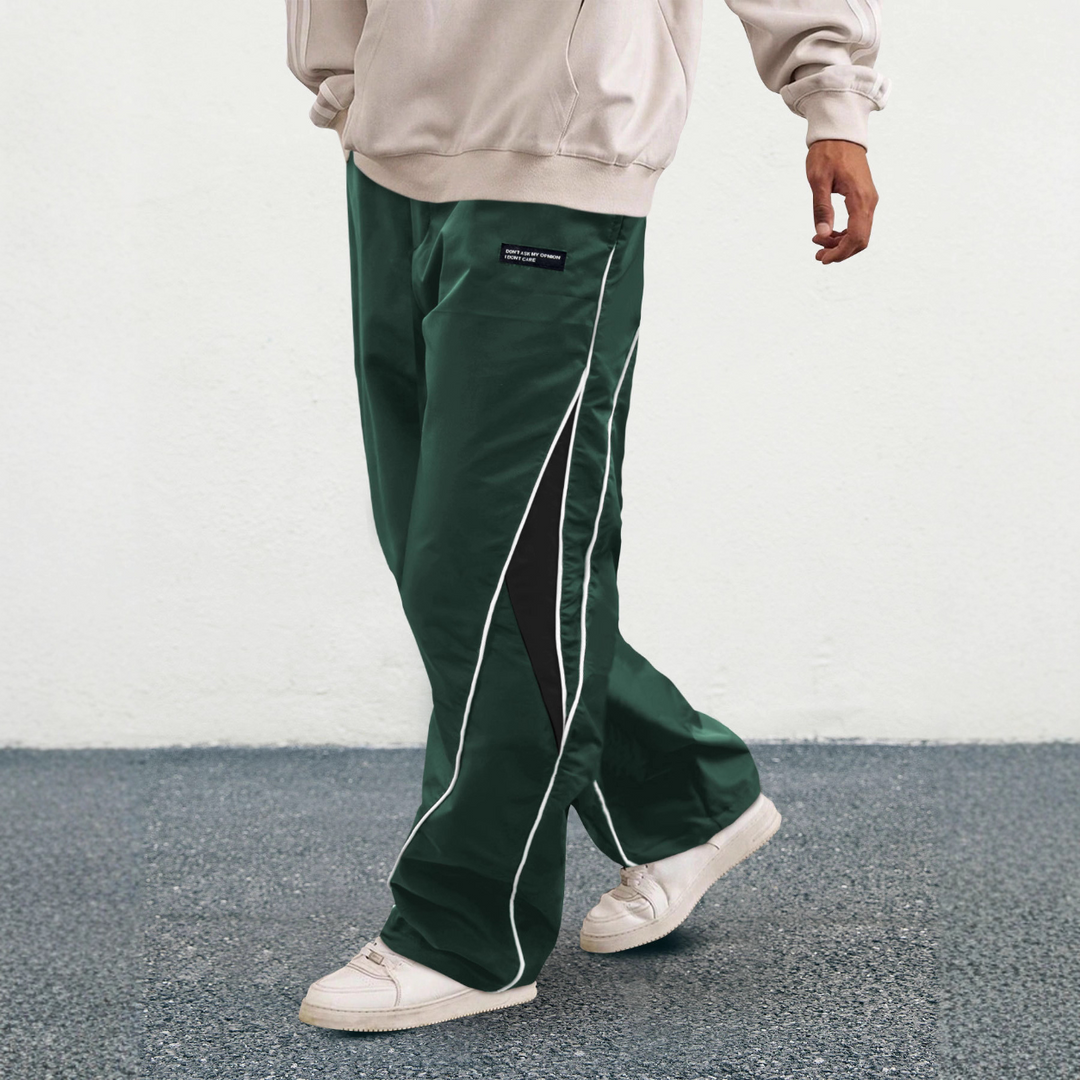 Contrast Stripe Wide Leg Pants