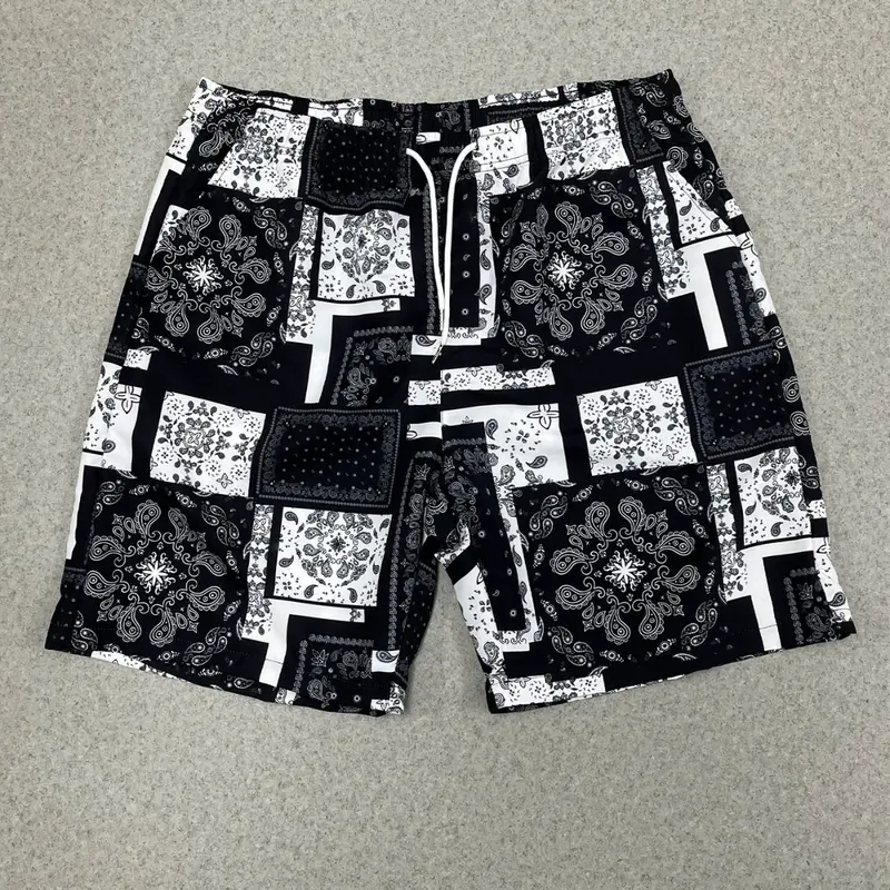 Bandana Patchwork Casual Shorts