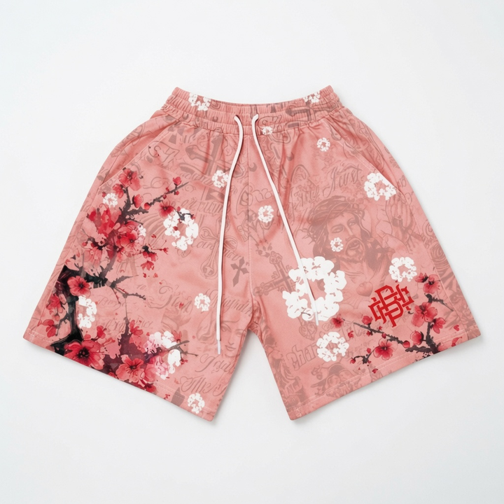 Sakura Graphic Shorts