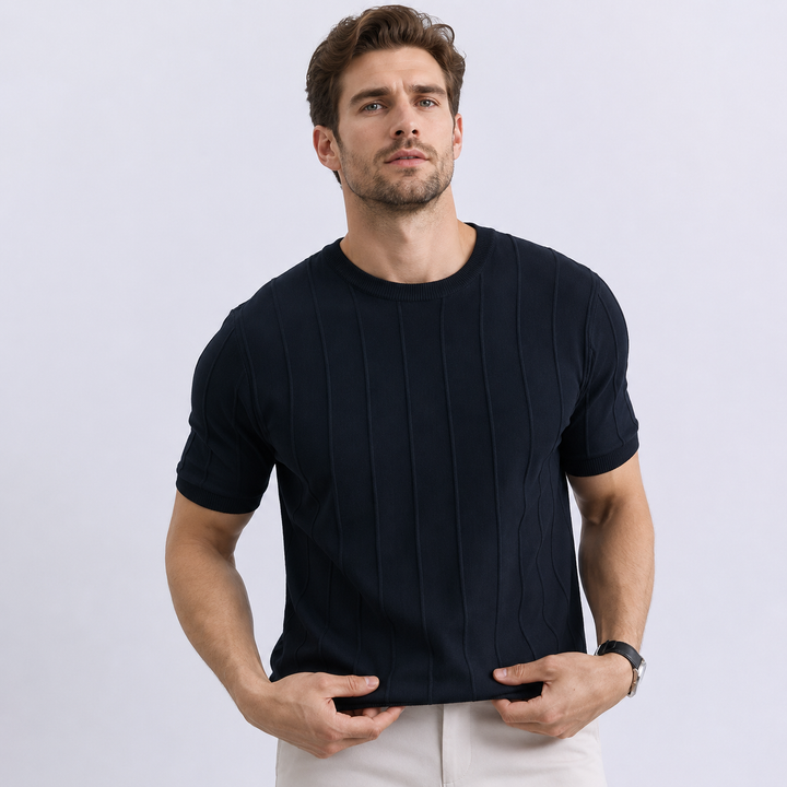 Striped Knit T-Shirt
