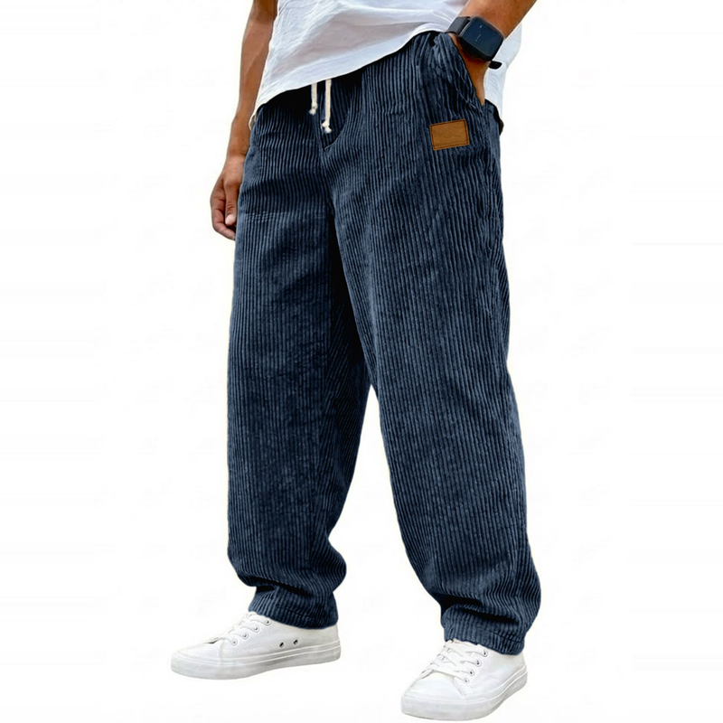 Textured Wide-Leg Drawstring Pants