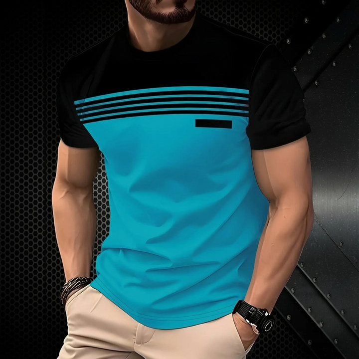 Men’s Color Block Athletic T-Shirt