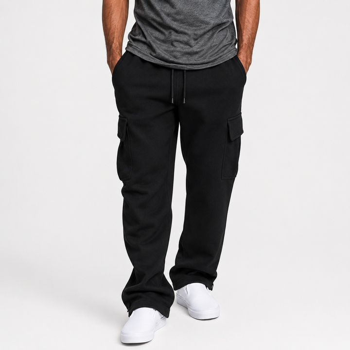 Solid Color Multi-Pocket Jogger Pants