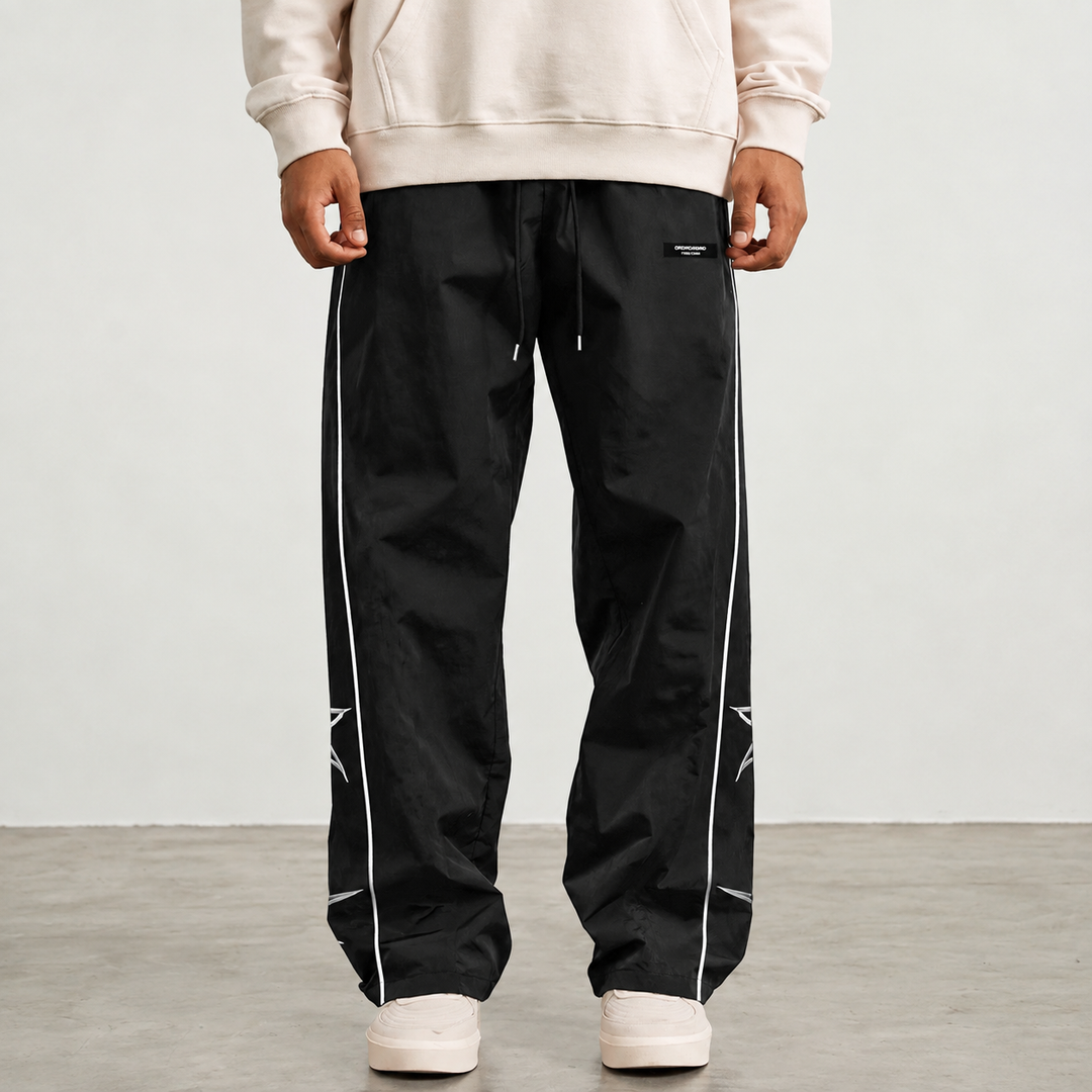 Outline Star Wide-Leg Track Pants