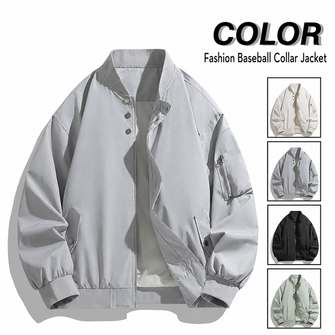 Utility Sleeve-Pocket Bomber Jacket