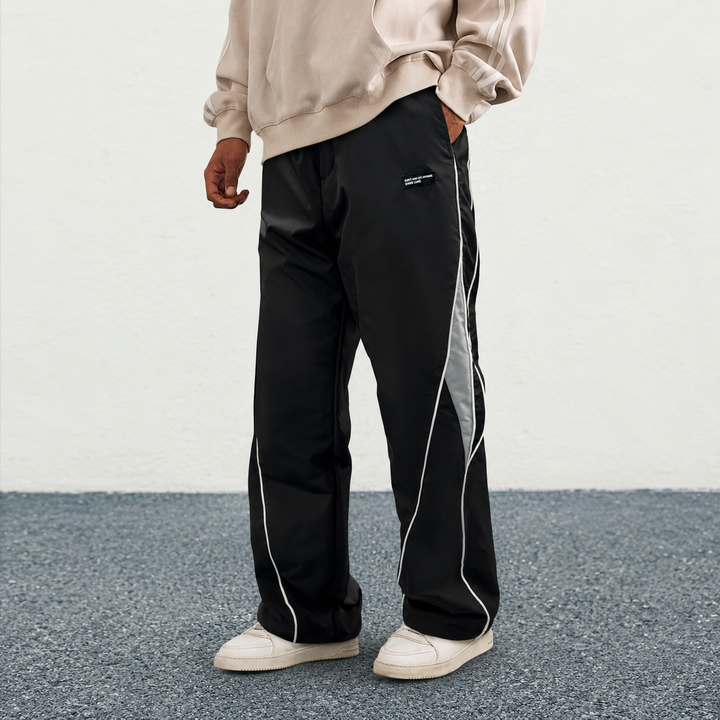 Contrast Stripe Wide Leg Pants