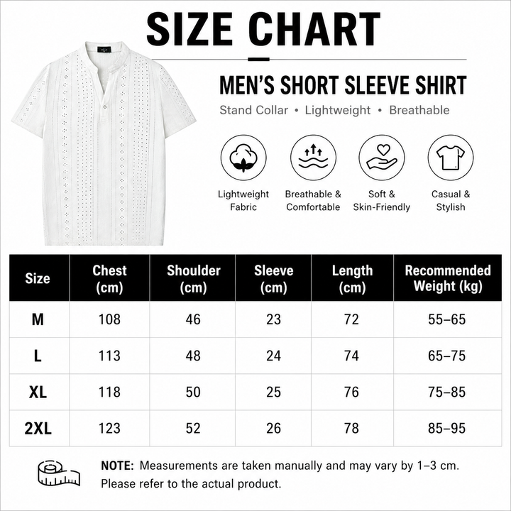 Breathable Textured Henley Shirt