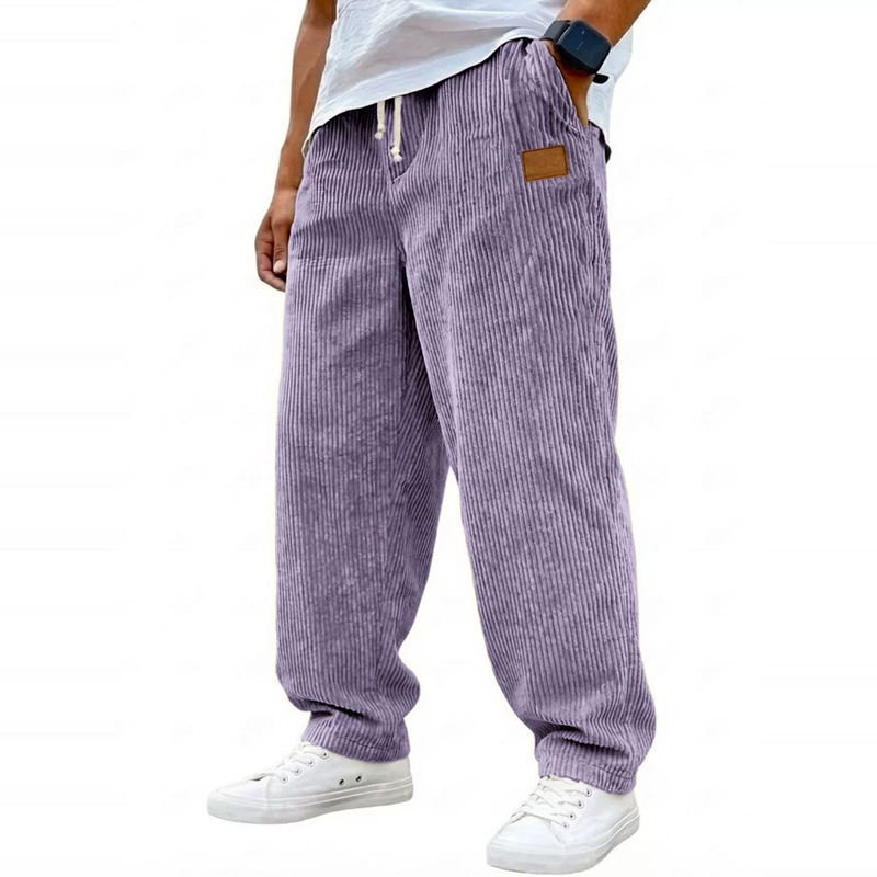 Textured Wide-Leg Drawstring Pants