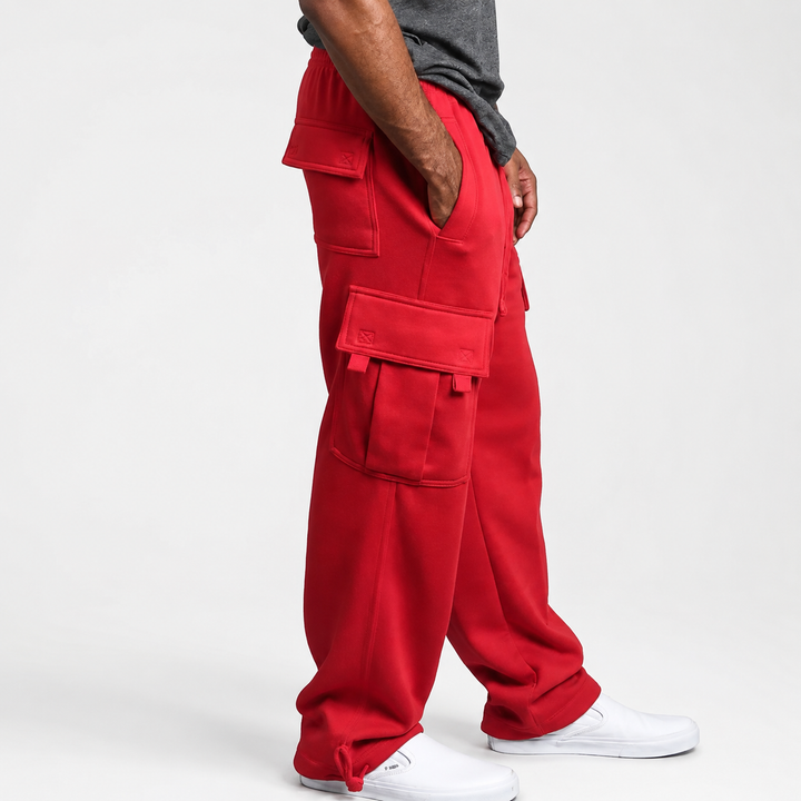 Solid Color Multi-Pocket Jogger Pants
