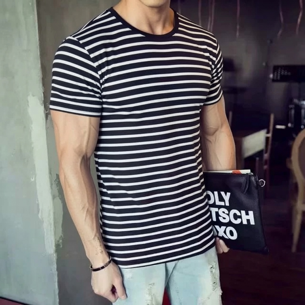 Striped Crew Neck T-Shirt