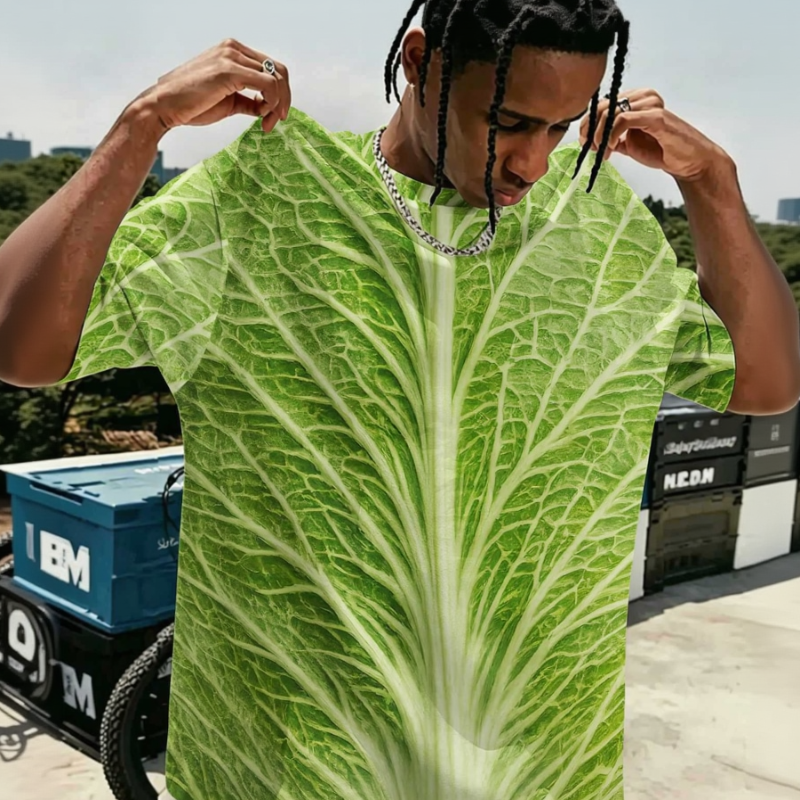 Funny Cabbage Graphic T-Shirt