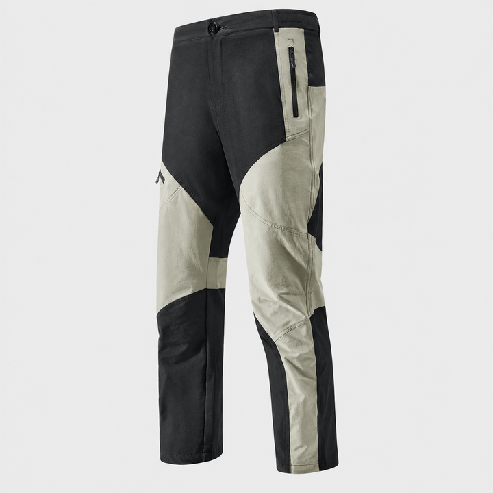 Colorblock Zip-Pocket Utility Pants