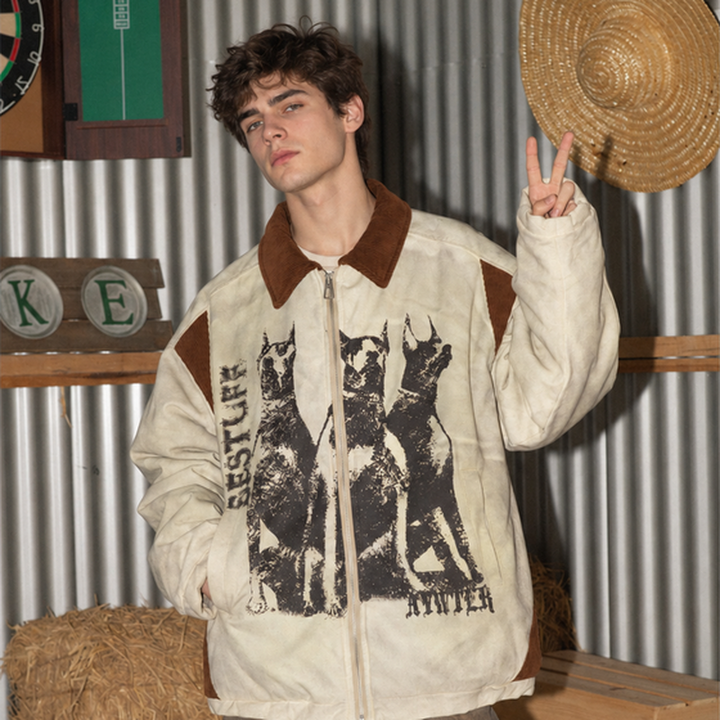 Vintage Doberman Graphic Jacket