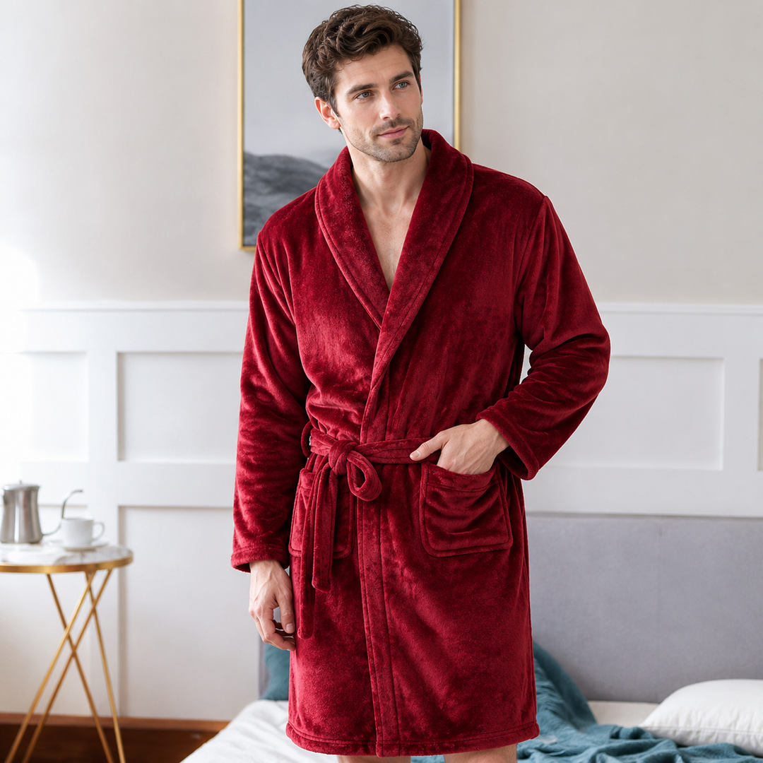 Thick Flannel Bathrobe