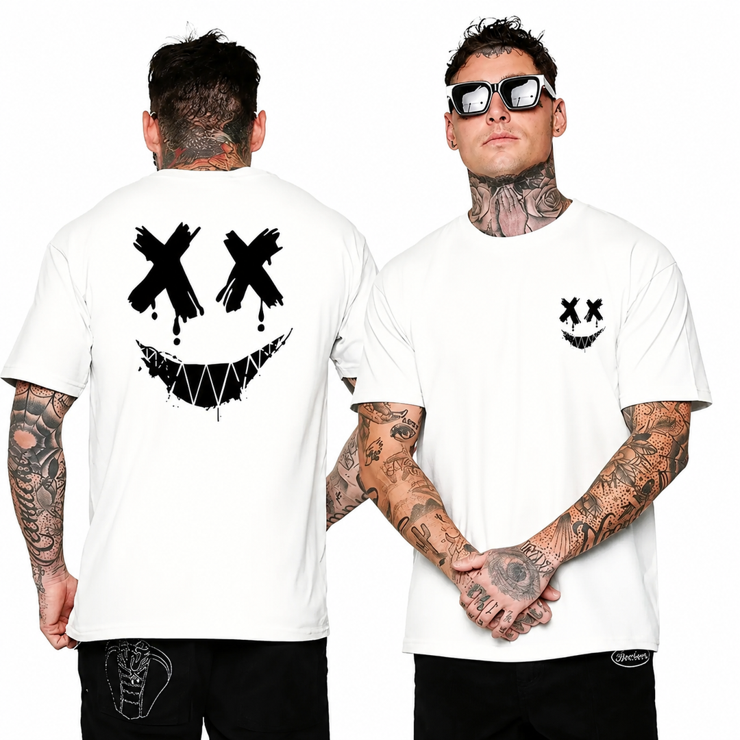 Skull Smile Graphic Streetwear T-Shirt