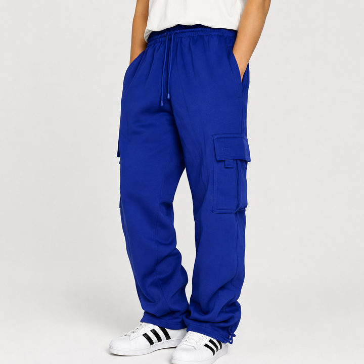 Solid Color Multi-Pocket Jogger Pants