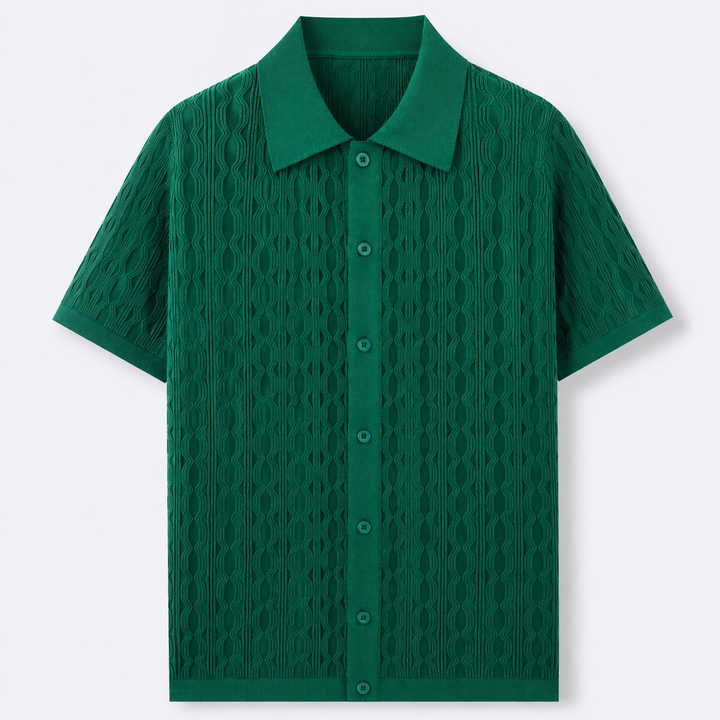 Men’s Casual Jacquard Polo