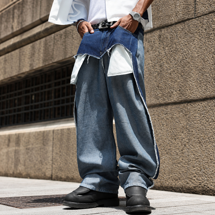 Y2K Patchwork Jeans