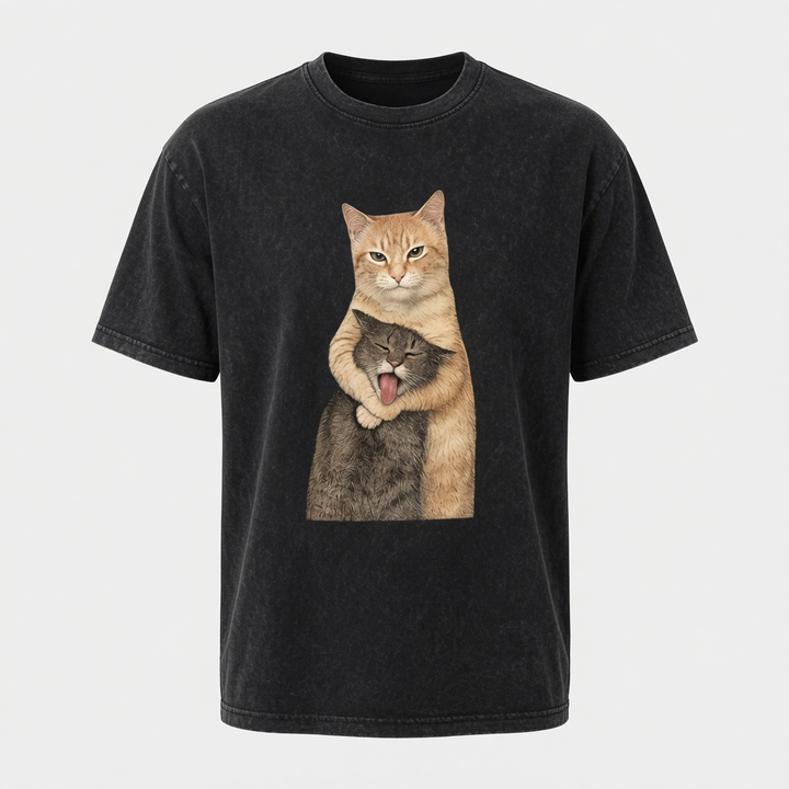 Vintage Cat Graphic T-Shirt