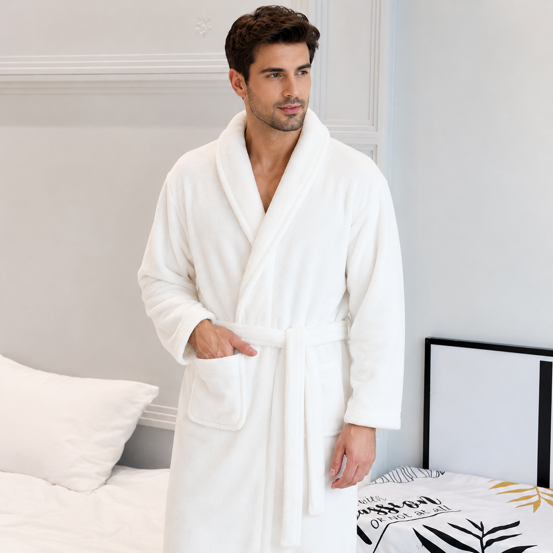Thick Flannel Bathrobe