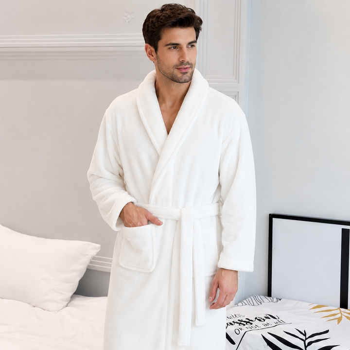 Thick Flannel Bathrobe
